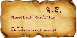 Miselbach Rozália névjegykártya